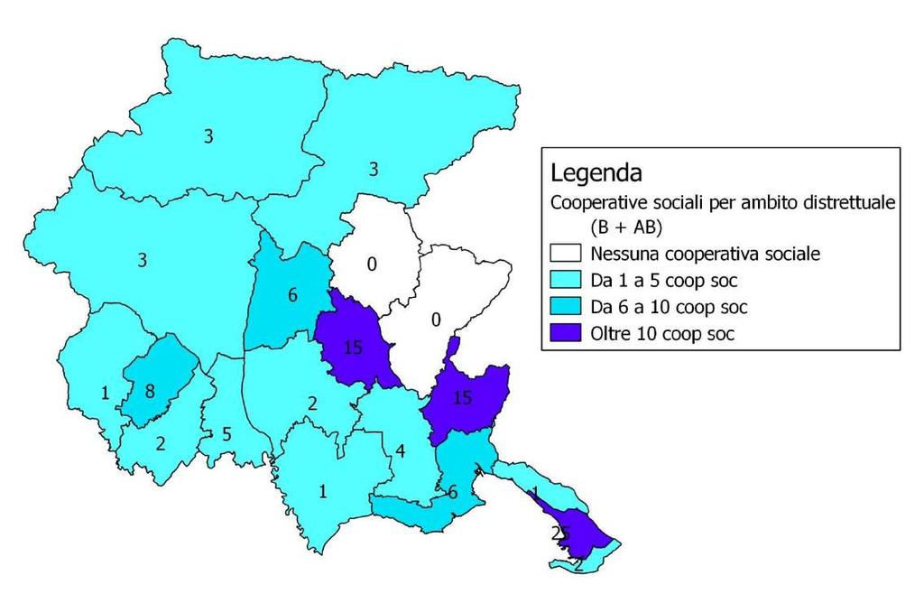 Cooperative sociali di tipo B e ad oggetto plurimo (A+B) per ambito distrettuale