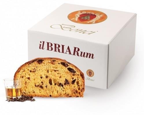 BONCI IL BRIA RUM Prodotto dolciario da forno a lievitazione naturale con gocce di cioccolato fondente, imbevuto con sciroppo alcolico a base di Rum.