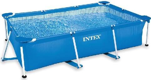 4 INTEX Piscina Frame Rettangolare cm 300x200x75 28272 cod. S11226 La piscina è sostenuta da una struttura di paletti metallici.