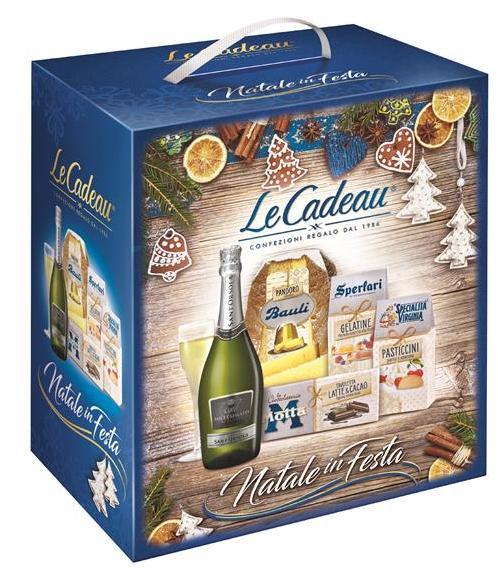 38675 LE CADEAU NATALE IN FESTA PANDORO (5PZ) Scatola Natale in Festa Pandoro Pandoro Bauli cellophane 500 g Spumante Millesimato Cuvée Demisec Sant Orsola 10