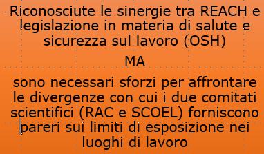 Sovrapposizione REACH e altre legislazioni SALUTE Oppure il