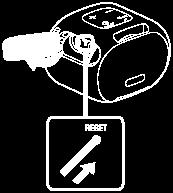 Uso del pulsante RESET Se non è possibile accendere o utilizzare il diffusore nonostante sia acceso, aprire lo sportello sul lato destro e spingere il pulsante RESET con uno spillo o un altro oggetto