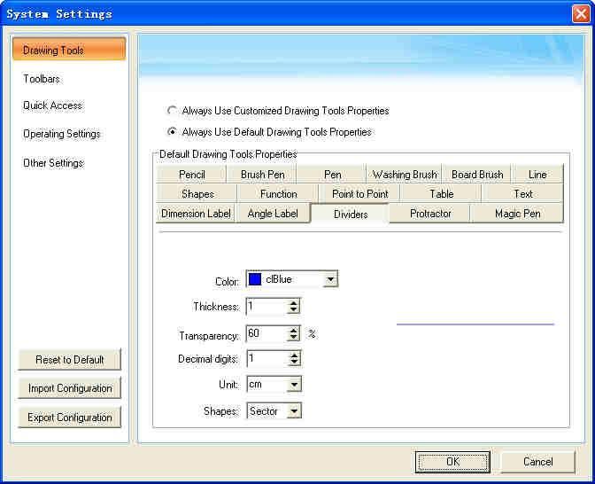 7.10.1 Attivare gli strumenti matematici Ecco le procedure: 1. fare click su Tools > Maths Tools sulla barra del menù e selezionare lo strumento desiderato; 2.