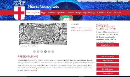 Comune di Milano LA SOLUZIONE La nuova Piattaforma, permette di gestire e condividere in maniera integrata tutti i dati geografici dell Ente, internamente tra i vari settori, e di erogare alcuni