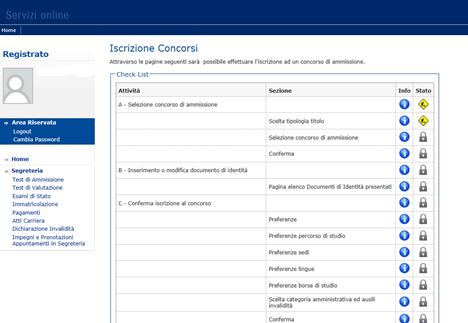 5. Seleziona Iscrizione