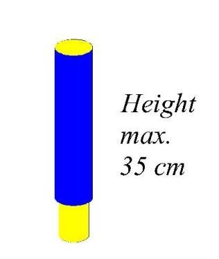 In linea retta: max. 50 m In curva: max. la metà della distanza in linea retta, ma come minimo tre elementi Max.