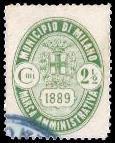 22x28. Anno 1890. 24 C. 2½ verde 25 C.