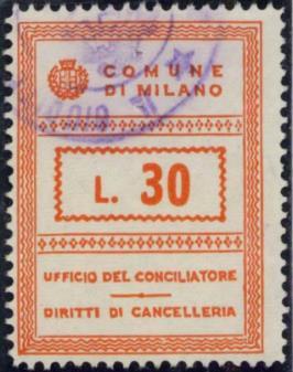 137 L. 3.60 su C. 80 verde Ufficio del Giudice conciliatore mm. 33x23,5.