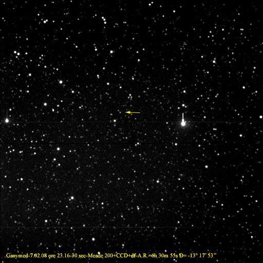 Le immagini seguenti riprese il 7/02/2008 dai soci Di Vora; Cremon e il sottoscritto, riprendono Ganymed del gruppo Amor il 7 Febbraio 2008 intervallate di circa un ora