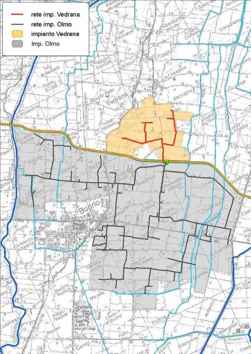 Opere in corso di realizzazione Impianto irriguo Vedrana Imp. Vedrana Sup. attrezzata: 197 Ha Utenze: 21 Importo dei lavori: 600.000 Finanziamento: Regione Emilia-Romagna (150.