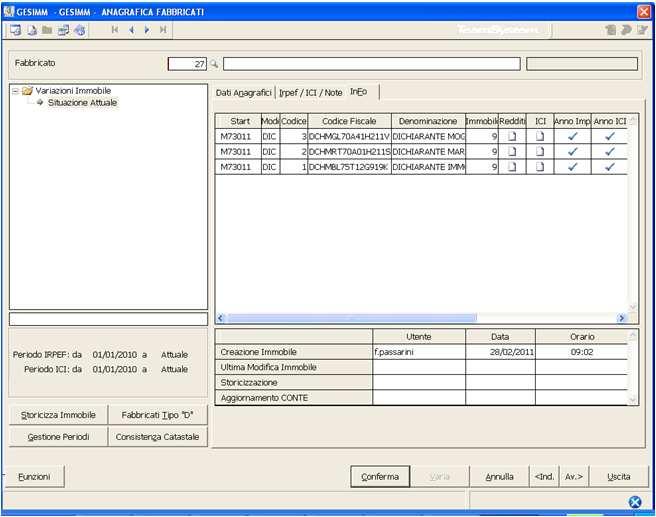 9 GESIMM Gestione Immobili Info Situazione successiva all accorpamento automatico.