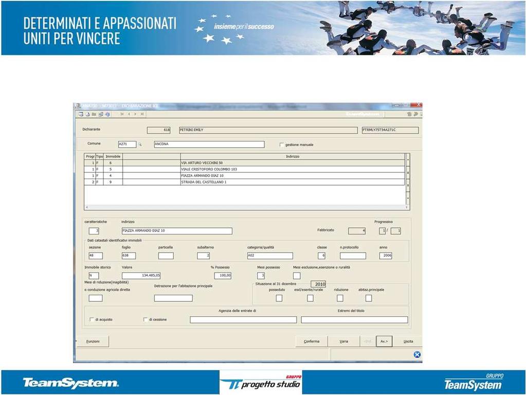 modello ici completo di tutte le variazioni da presentare.