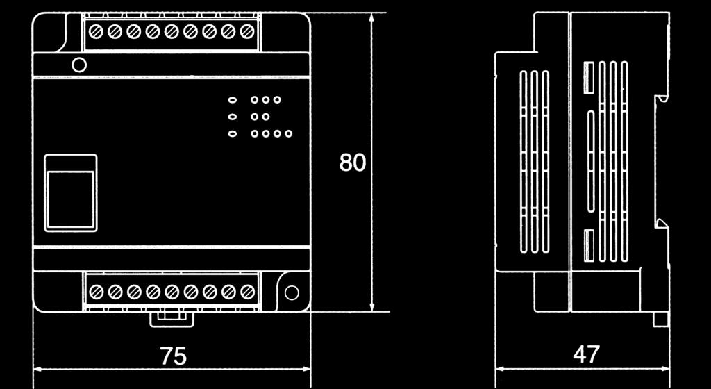 HMI S = Protezione al cortocircuito T = Uscite a transistor NPN R = Uscite a relè A = Ingressi AC D = Ingressi DC E = Unità espansione