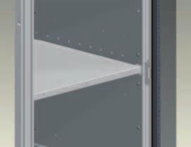 Fissaggio alle separazioni verticali dall'esterno dell'armadio. Materiale: acciaio zincato.