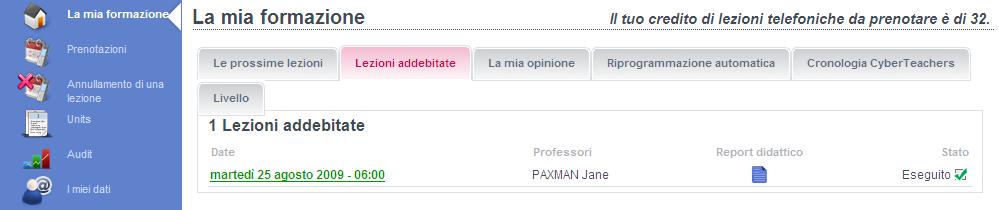 Dove trovare le informazioni sulle lezioni svolte? I report didattici inviati tramite e-mail dal suo docente le permettono di ripassare gli elementi più importanti della lezione.