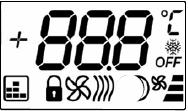 442ABTM03 Display grafico Indicazione temperatura Funzionamento con TS02 Antigelo Stato