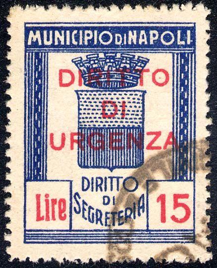 1000 blu Urgenza su Segreteria 1939/< Carta bianca,