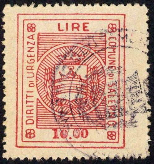 Salerno 1948/< Carta bianca, liscia. Stampa mm. 23x29.