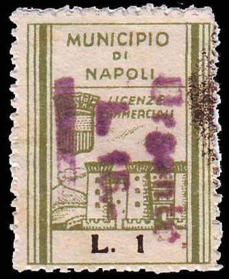 500 azzurro Licenze Commerciali Penale 1920/< Carta bianca,