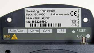 Solar-Log 1000 GPRS & Solar-Log 200 GPRS Solar-Log 200 / 1000 con tecnologia radiomobile integrata Il sistema Solar-Log 200 / 1000 GPRS offre un'alternativa all'uso di un modem GPRS esterno.