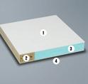 4) Pareti interne in vetroresina. Senza uso di legno. Pavimento 1) Pavimento in Styrofoam.