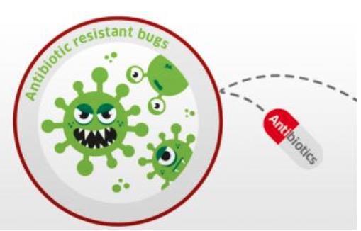 RESISTENZA AGLI ANTIBIOTICI Antibiotico resistenza (AMR, antimicrobial resistance): capacità di un microrganismo di resistere all azione di un antibiotico, verso il quale