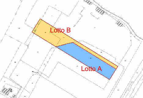 - Lotto A di circa 7.223 mq rappresentato da porzione della particella 708, posto direttamente in fregio alla nuova viabilità; - Lotto B di circa 7.