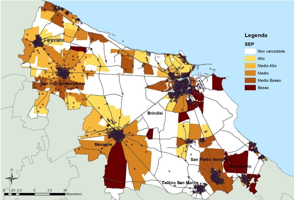 9 Santa Marinella Electric construction % 1607 population 0.7 with educational level <= Aeronautic primary 1476school 0.7 Mineral processing % 1145 active population 0.