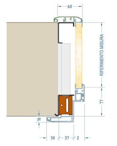 IMBOTTI IN ALLUMINIO E' consentita l'installazione esterna Larghezza massima dell'imbotte = 330 mm.