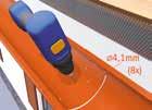 CANALI DI GRONDA GIUNZIONE RIVETTATA Applicate un cordone da ca. 8 mm di silicone PREFA sulla grondaia precedentemente pulita ed asciugata, a ca. 50 mm dal bordo.