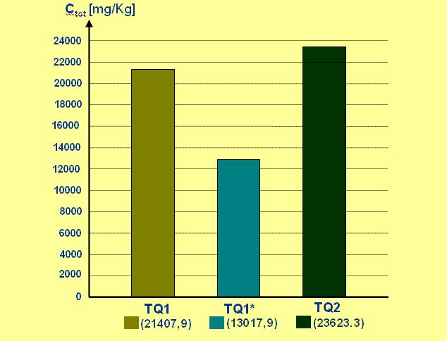 Caratterizzazione del terreno TQ Analisi al gascromatografo α- β- γ- δ- Ctot Ctot [mg/l] [mg/l] [mg/l] [mg/l] [mg/l] [mg/kg] TQ1 35.88 0.17 6.