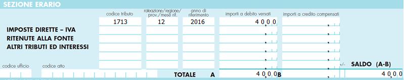 per determinare l acconto da versare entro le scadenze previste dalla legge. Quindi avremo: 3.400 * 90%= 3.060 euro (*) 3.400-3.060= 340 euro (**) (*) Già versato entro il 16.12.2016.