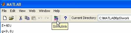 Avvio Si può avviare il toolbox Simulink in due modi: dal prompt di Matlab nella command