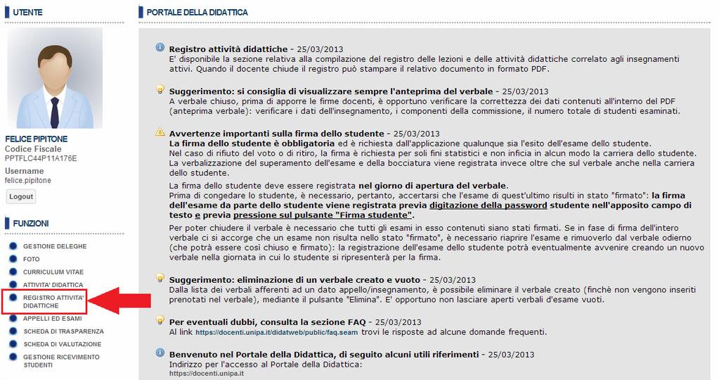 3. PORTALE DELLA DIDATTICA 3.