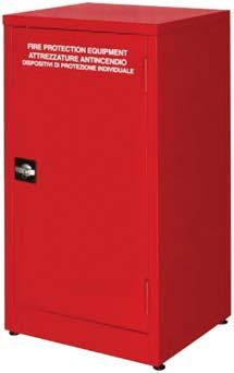 Dispositivi di sicurezza Armadio antincendio di sicurezza, verniciatura a forno in epossipoliestere colore rosso RAL3000, realizzato in lamiera 10/10 con spigolo