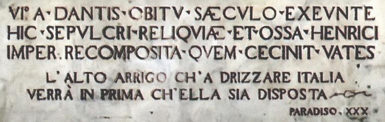 tav. III - Il sepolcro dell imperatore Arrigo VII di Lussemburgo, ricomposto nel transetto destro della cattedrale di Pisa e inaugurato dal card. Maffi il 20 settembre 1921.