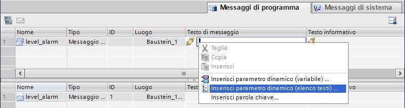 Elaborazione del testo di un messaggio Per modificare il testo del messaggio per il programma di esempio procedere come indicato di seguito: 1.