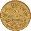 (1868-1889) 20 Dinari