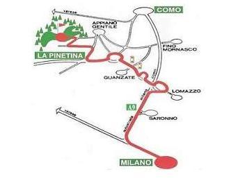 Come raggiungere il Circolo: Autostrada A9 MI-CO, uscita Lomazzo, direzione Appiano Gentile.
