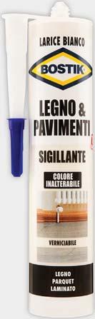 sigillanti speciali BOSTIK LEGNO & PAVIMENTI Sigillante plasto-elastico a base poliacrilica di qualità superiore, disponibile nelle più diffuse colorazioni del legno.