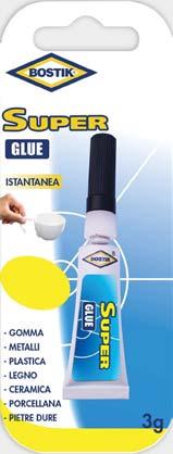 adesivi istantanei BOSTIK SUPER GLUE Colla istantanea e invisibile.