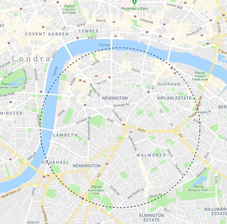 TRASPORTI La zona è connessa in modo eccellente con il centro città, nelle vicinanze infatti ci sono quattro stazioni della metropolitana: Elephant & Castle e Lambeth North servite dalla Bakerloo