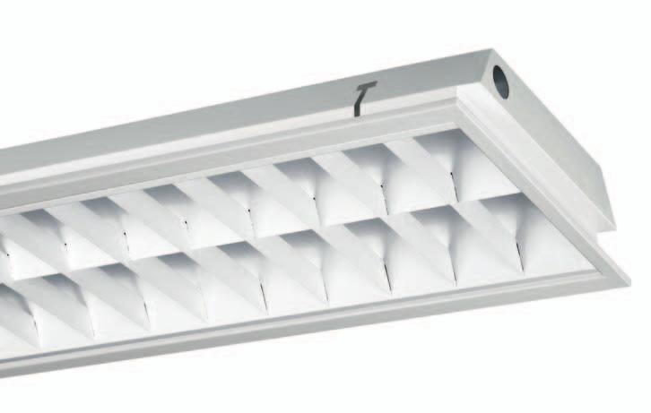 90 Apparecchio fluorescente (SLB CNR) quelli da 4x8W con due reattori. Fluorescent fixture (SLB CNR) Apparecchio fluorescente (SLB CNR-EM) con gruppo di emergenza quelli da 4x8W con due reattori.