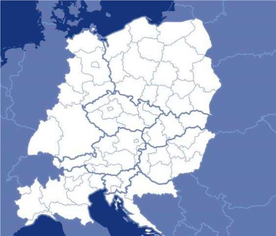 EUROPA CENTRALE 2020 Numero regioni coinvolte: 76 Dimensione finanziaria: 298,9 mln