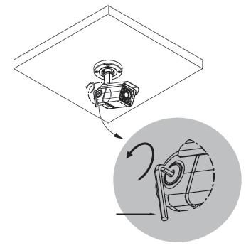 FR358 MANUALE UTENTE 9. REGOLAZIONE DELL ANGOLO VERTICALE (montaggio a soffitto) 1.