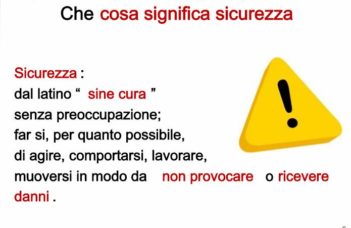 La sicurezza (dal latino "sine cura": senza preoccupazione) può essere definita