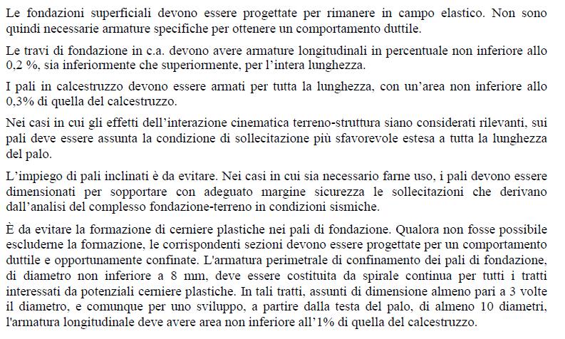 Progetto struttura: normativa NTC 7.2.