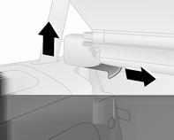 Rimozione Aprire la copertura del vano di carico. Tirare la leva di rilascio e sollevare la copertura dai fermi.