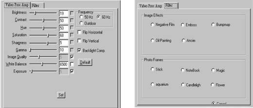 Click [Format] per configurare le impostazioni dello schermo oppure aggiungere un effetto. Click [Light] o [Dark] per attivare o disattivare il sistema di illuminazione del microscopio. 6.