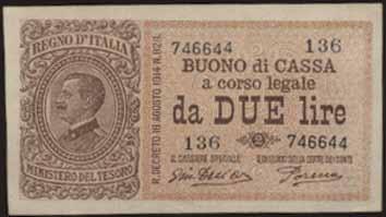 Dell Ara/ Righetti FDS 70 3703 BIGLIETTI DI STATO - Umberto I (1878-1900) 5